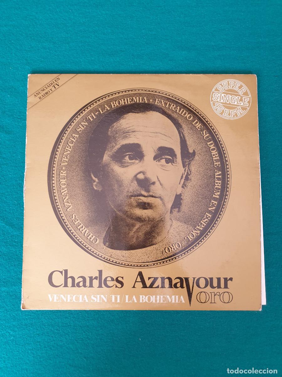 Discos de vinilo: CHARLES AZNAVOUR Venecia sin ti MAXI SINGLE - Foto 1