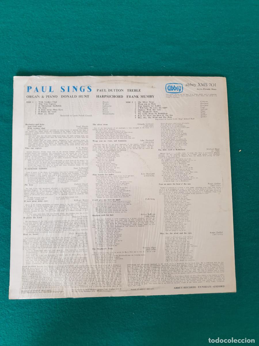 Discos de vinilo: Paul Dutton &ndash; Paul Sings - Foto 2
