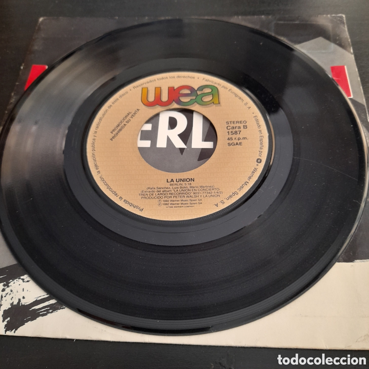 Discos de vinilo: La Uni&oacute;n &ndash; Berl&iacute;n. Vinilo, 7&rdquo;, Single, Promo 1992 - Foto 4