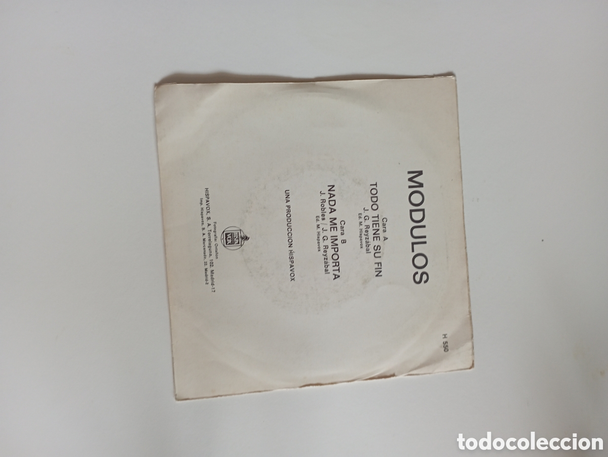 Discos de vinilo: Single los M&oacute;dulos - Foto 2