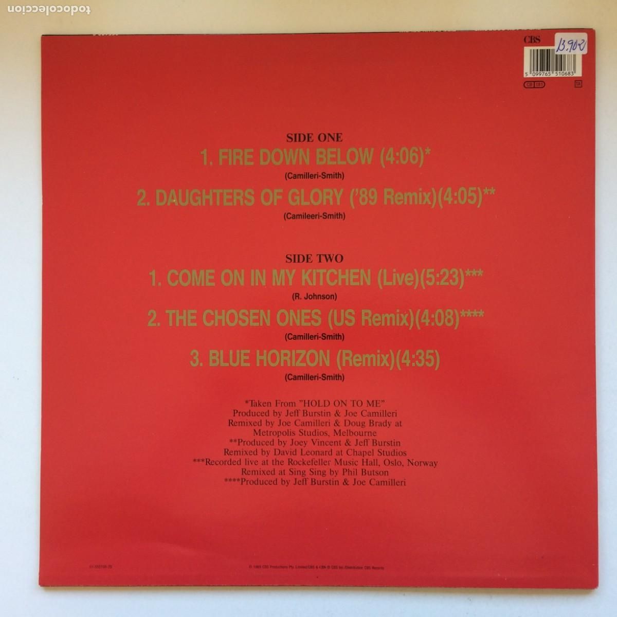 Discos de vinilo: The Black Sorrows &lrm;&ndash; Fire Down Below , Holanda 1989 CBS Maxi - Foto 2