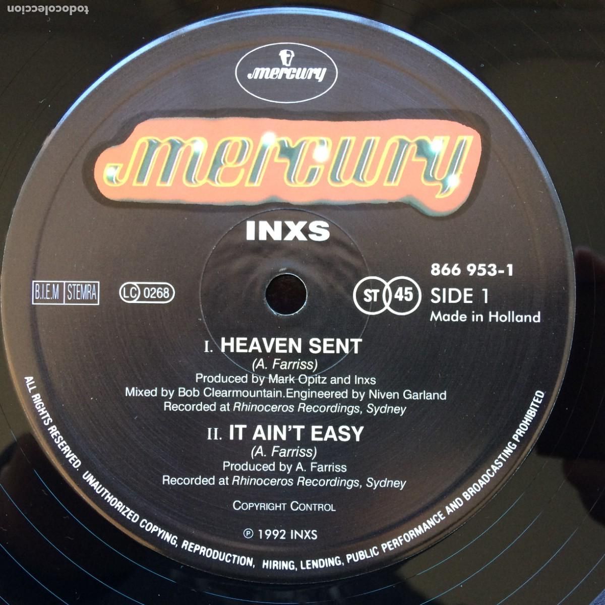 Discos de vinilo: INXS &lrm;&ndash; Heaven Sent , Holanda 1992 Mercury Maxi - Foto 3