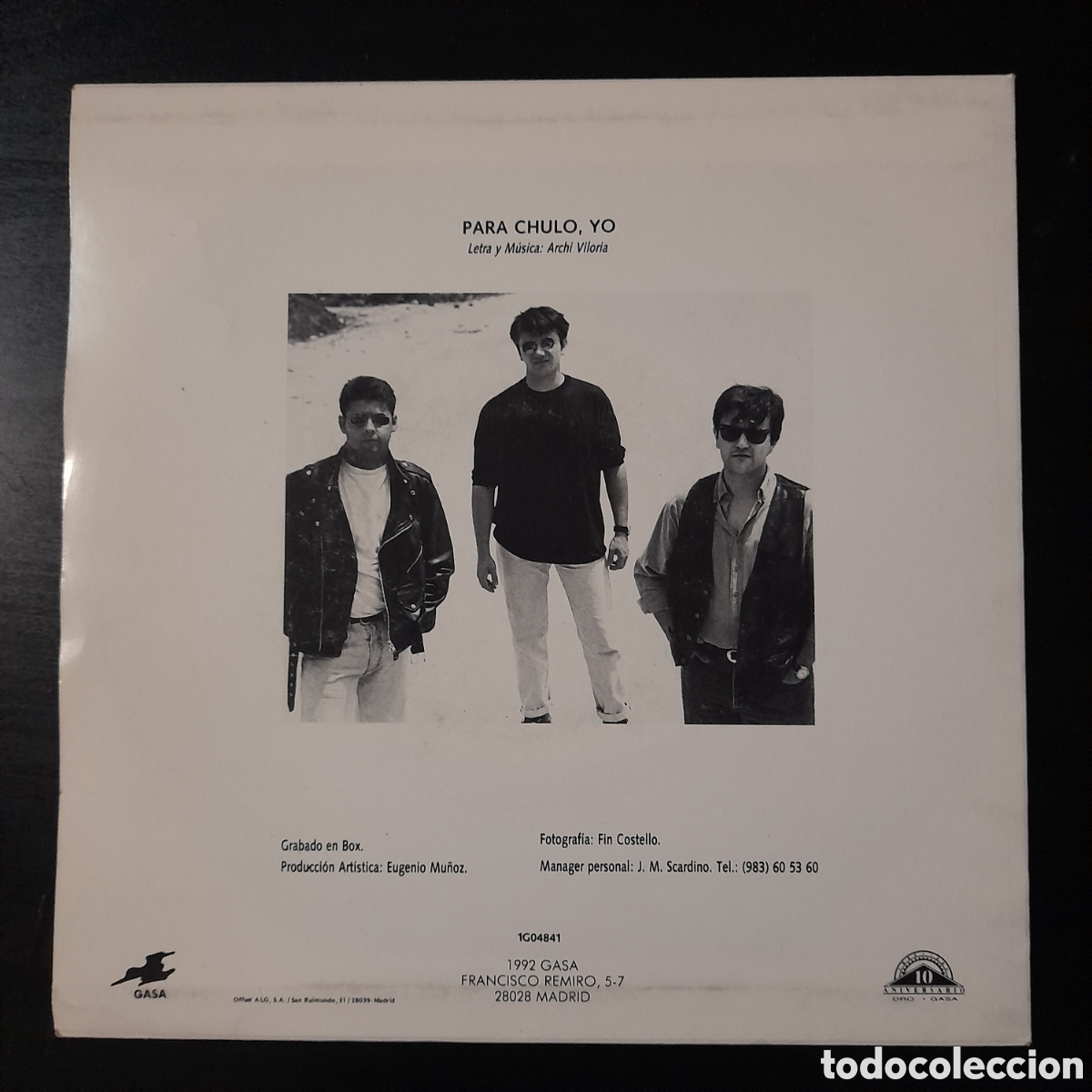 Discos de vinilo: Mala Vida &ndash; Para Chulo, Yo. Vinilo, 7&rdquo;, Single 1992 Espa&ntilde;a - Foto 2