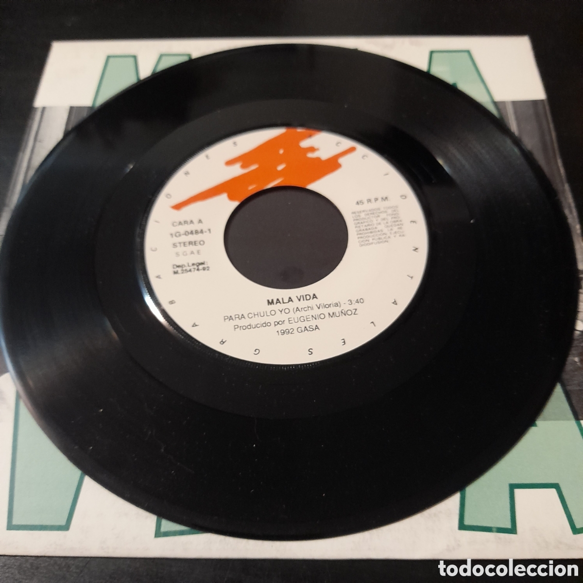 Discos de vinilo: Mala Vida &ndash; Para Chulo, Yo. Vinilo, 7&rdquo;, Single 1992 Espa&ntilde;a - Foto 3
