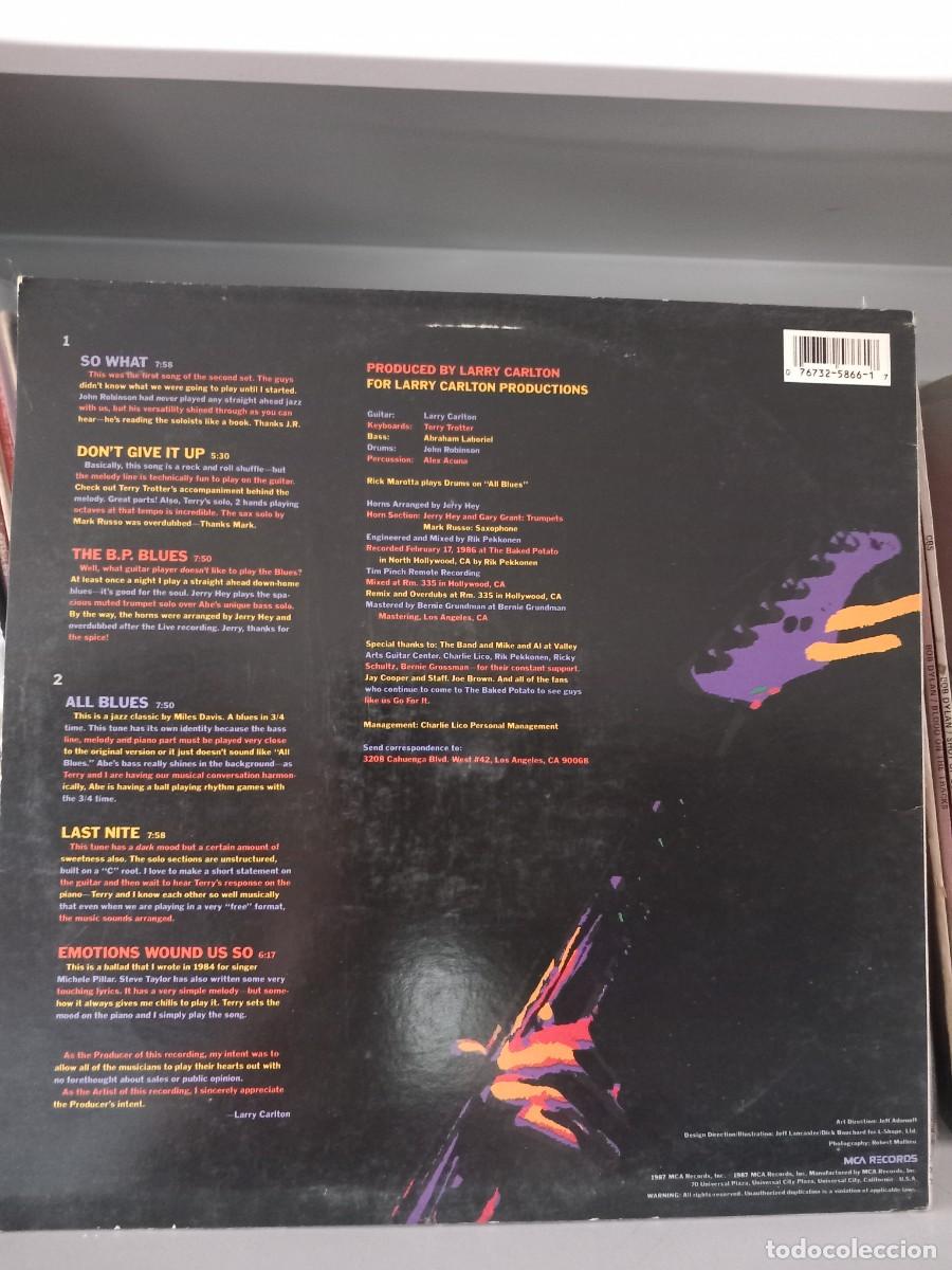 Discos de vinilo: Larry Carlton &lrm;&ndash; Last Nite - lp usa - Foto 2