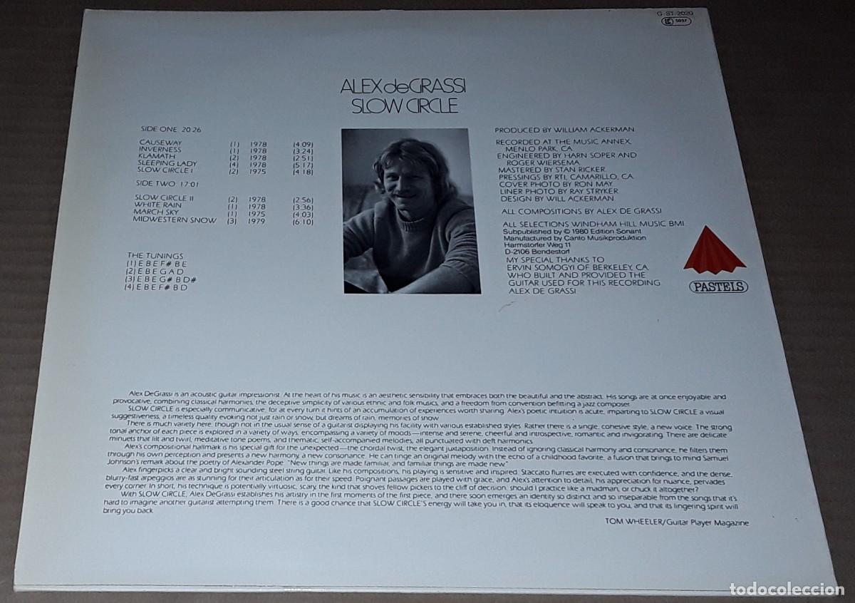 Discos de vinilo: LP - ALEX DE GRASSI - SLOW CIRCLE - Foto 2