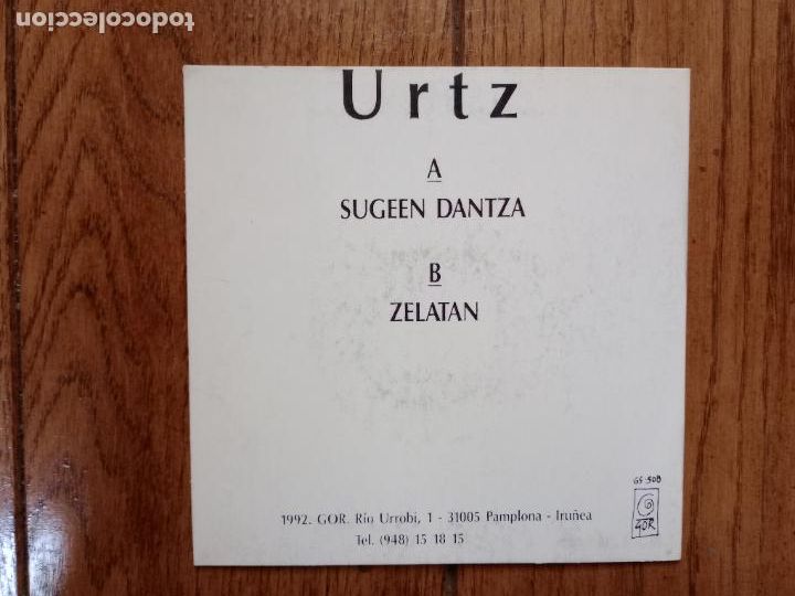 Discos de vinilo: Urtz - sugeen dantza + zelatan - Foto 2