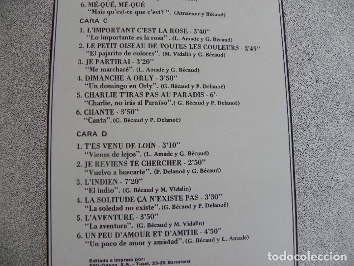 Discos de vinilo: GILBERT BECAUD LA VOZ DE.... -DOBLE LP 1977 - Foto 5