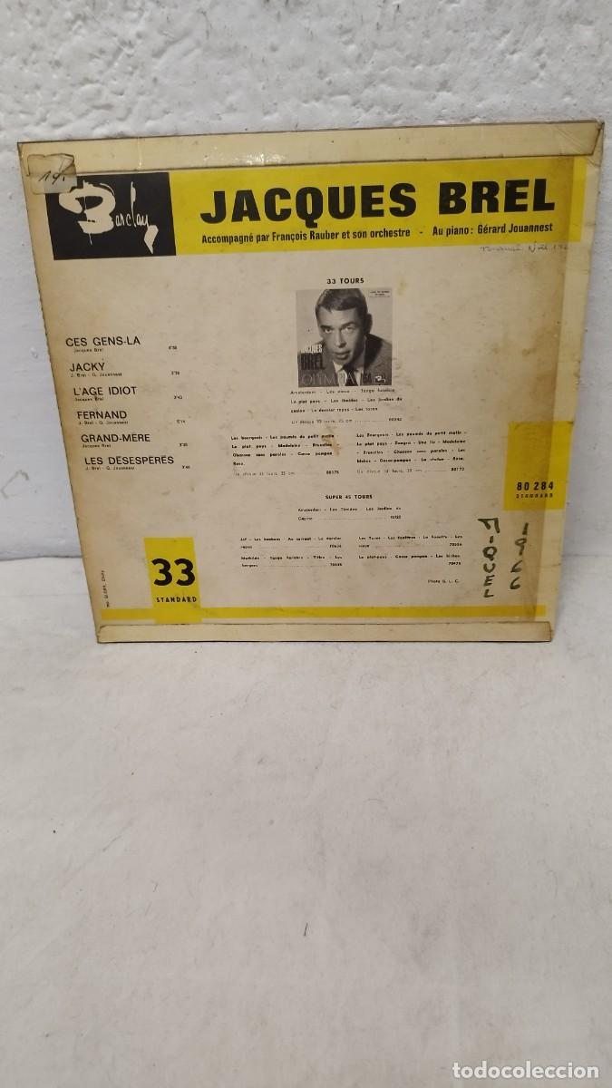 Discos de vinilo: Jacques Brel &ndash; Ces Gens-L&agrave; - Vinilo Lp 10&rdquo; - - Foto 2