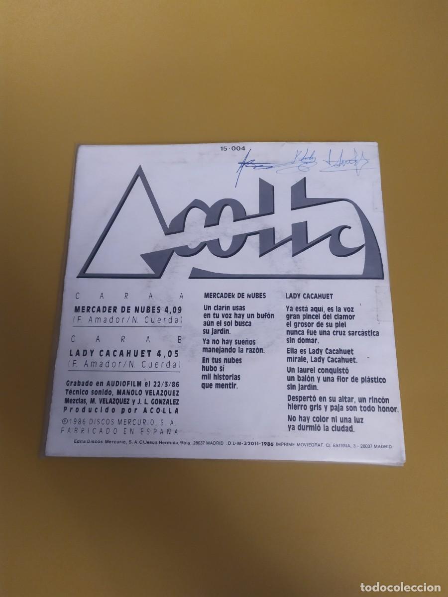 Discos de vinilo: Acolla - Mercader de nubes / Lady Cacahuet 1986 - Foto 2