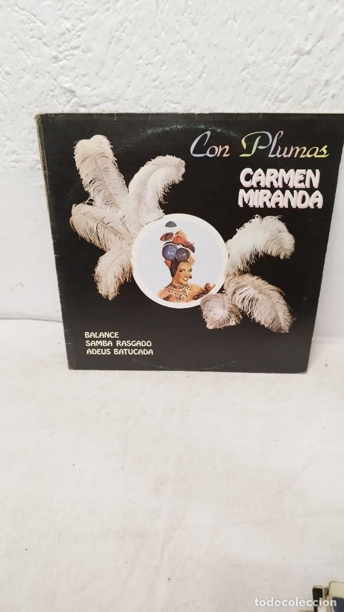 Discos de vinilo: Carmen Miranda &ndash; Con Plumas - Vinilo Lp - Batucada Samba - - Foto 1