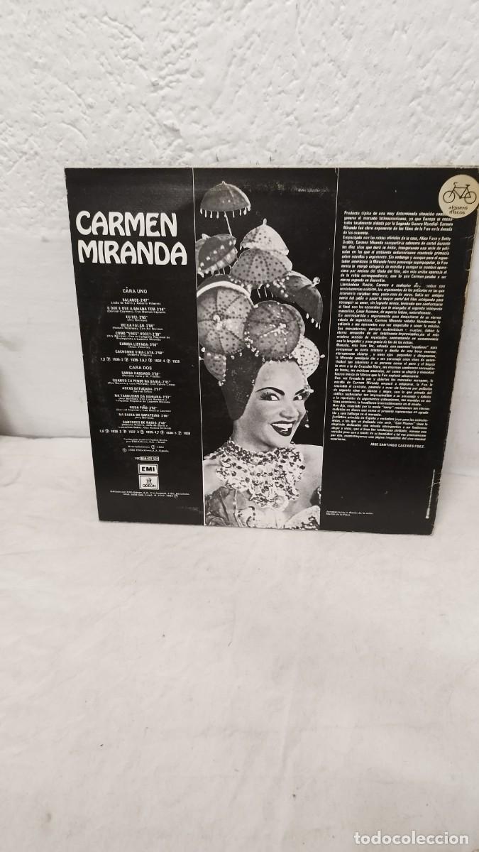 Discos de vinilo: Carmen Miranda &ndash; Con Plumas - Vinilo Lp - Batucada Samba - - Foto 2