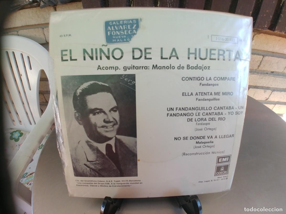Discos de vinilo: NI&Ntilde;O DE LA HUERTA-EP CONTIGO LA COMPARE +3 - Foto 2