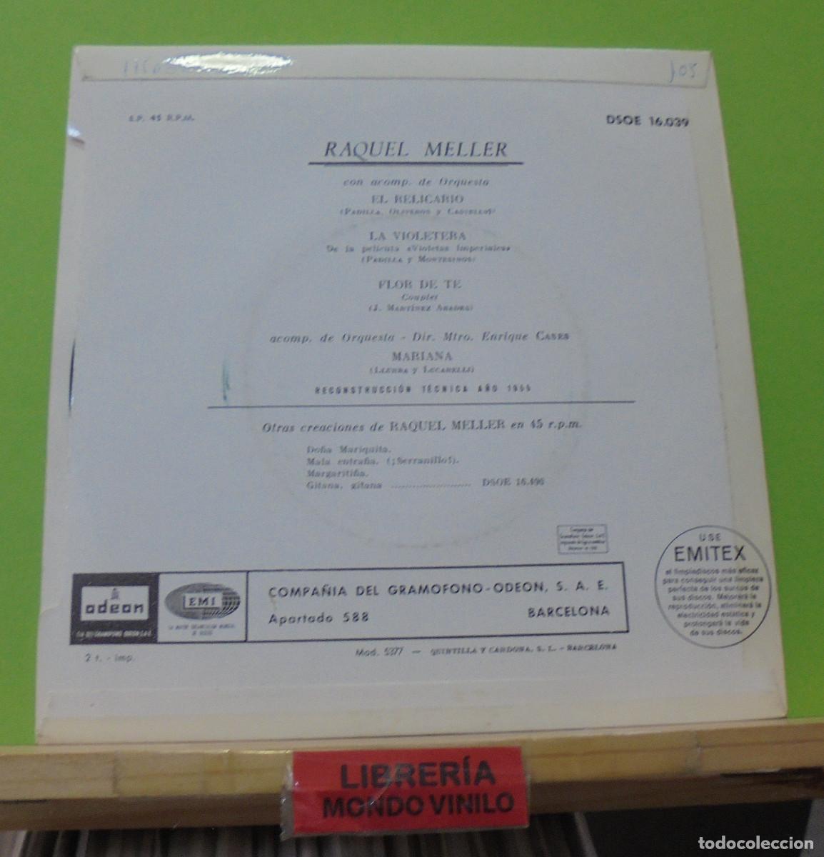 Discos de vinilo: Raquel Meller. Odeon, ref. 16.039 -- EP - Foto 2