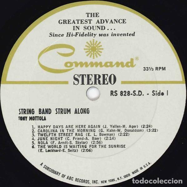 Discos de vinilo: LP vinilo de Tony Mottola &ndash; String Band Strum-Along - Foto 5