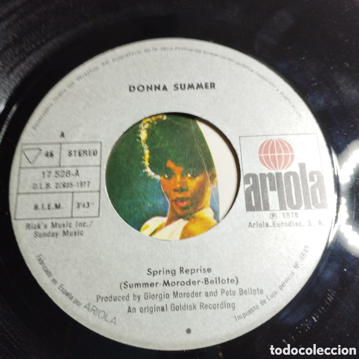 Discos de vinilo: Single 7&rdquo; Donna Summer 1977 Spring reprise + Autumn changes. - Foto 3