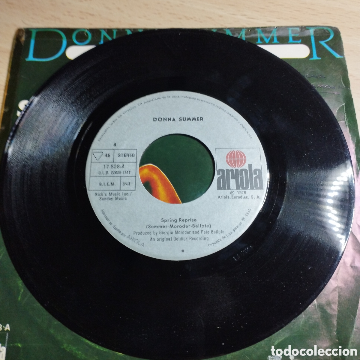 Discos de vinilo: Single 7&rdquo; Donna Summer 1977 Spring reprise + Autumn changes. - Foto 4