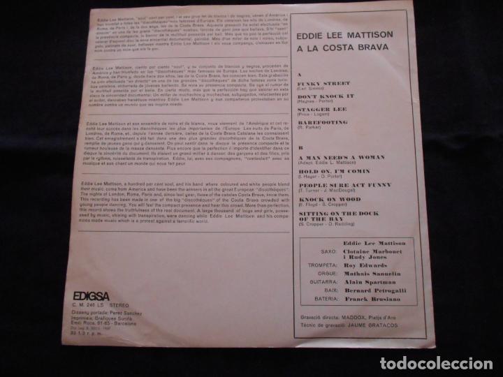 Discos de vinilo: EDDIE LEE MATTISON - A LA COSTA BRAVA - A&Ntilde;O 1969 - Foto 2