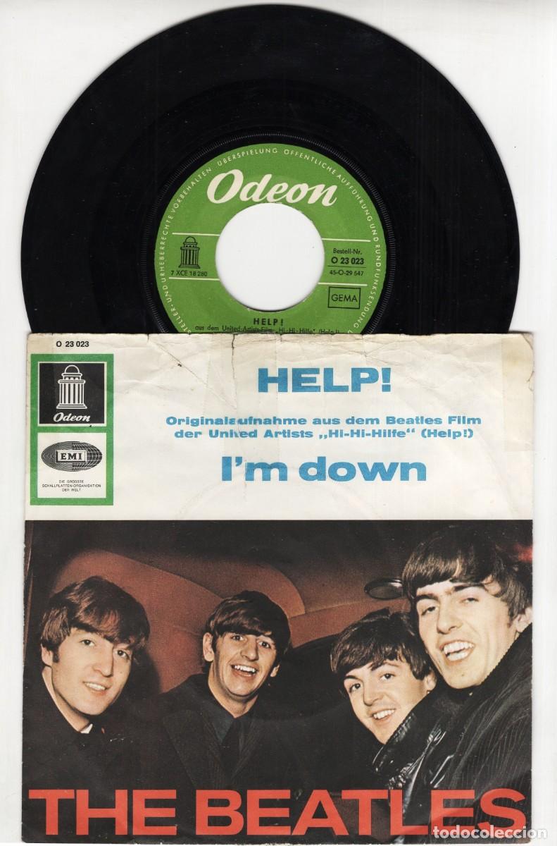 Discos de vinilo: THE BEATLES Help / Im Down 1965 Original Germany Single Odeon - Foto 1