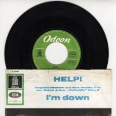 Discos de vinilo: THE BEATLES HELP / I'M DOWN 1965 ORIGINAL GERMANY SINGLE ODEON