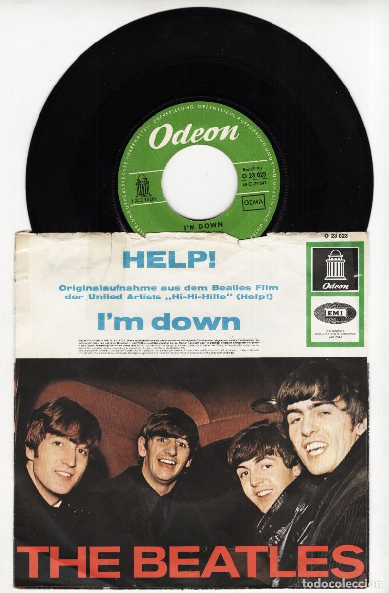 Discos de vinilo: THE BEATLES Help / Im Down 1965 Original Germany Single Odeon - Foto 2