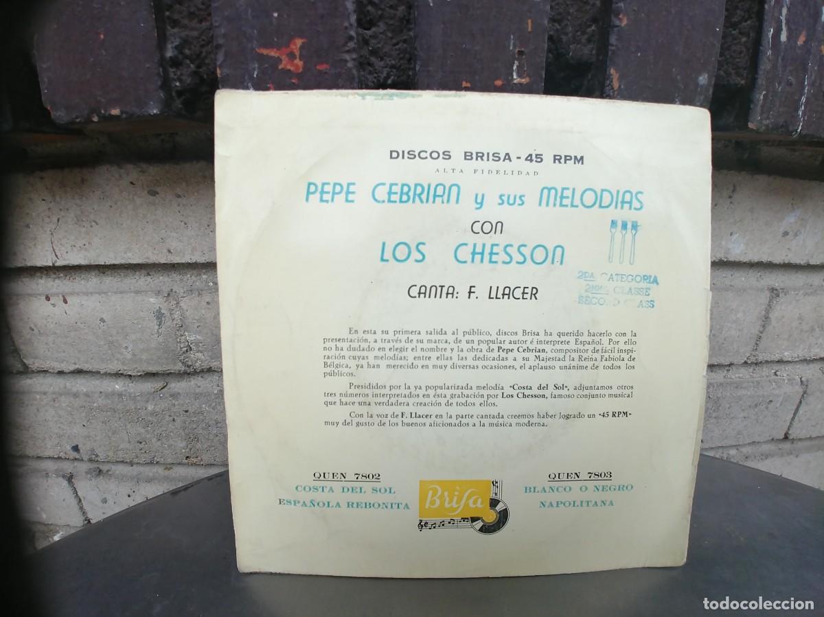 Discos de vinilo: PEPE CEBRIAN CON LOS CHESSON-EP COSTA DEL SOL +3 - Foto 2