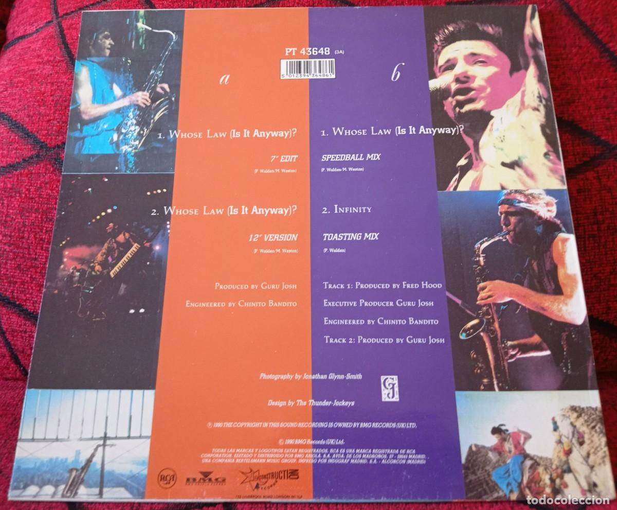 Discos de vinilo: GURU JOSH ** Whose Law (Is It Anyway)? ** 1990 MAXI SINGLE VINILO - Foto 2