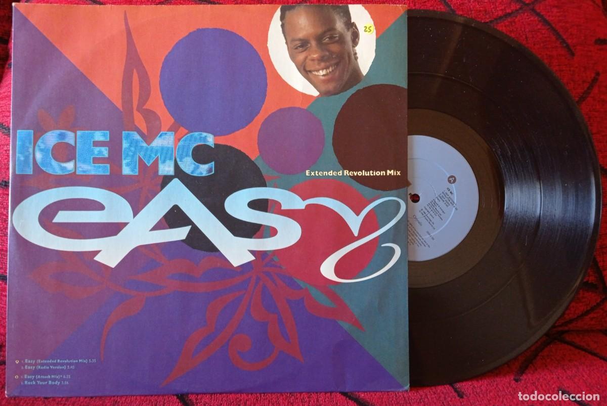 Discos de vinilo: ICE MC ** Easy ** 1990 UK VINILO MAXI SINGLE - Foto 1