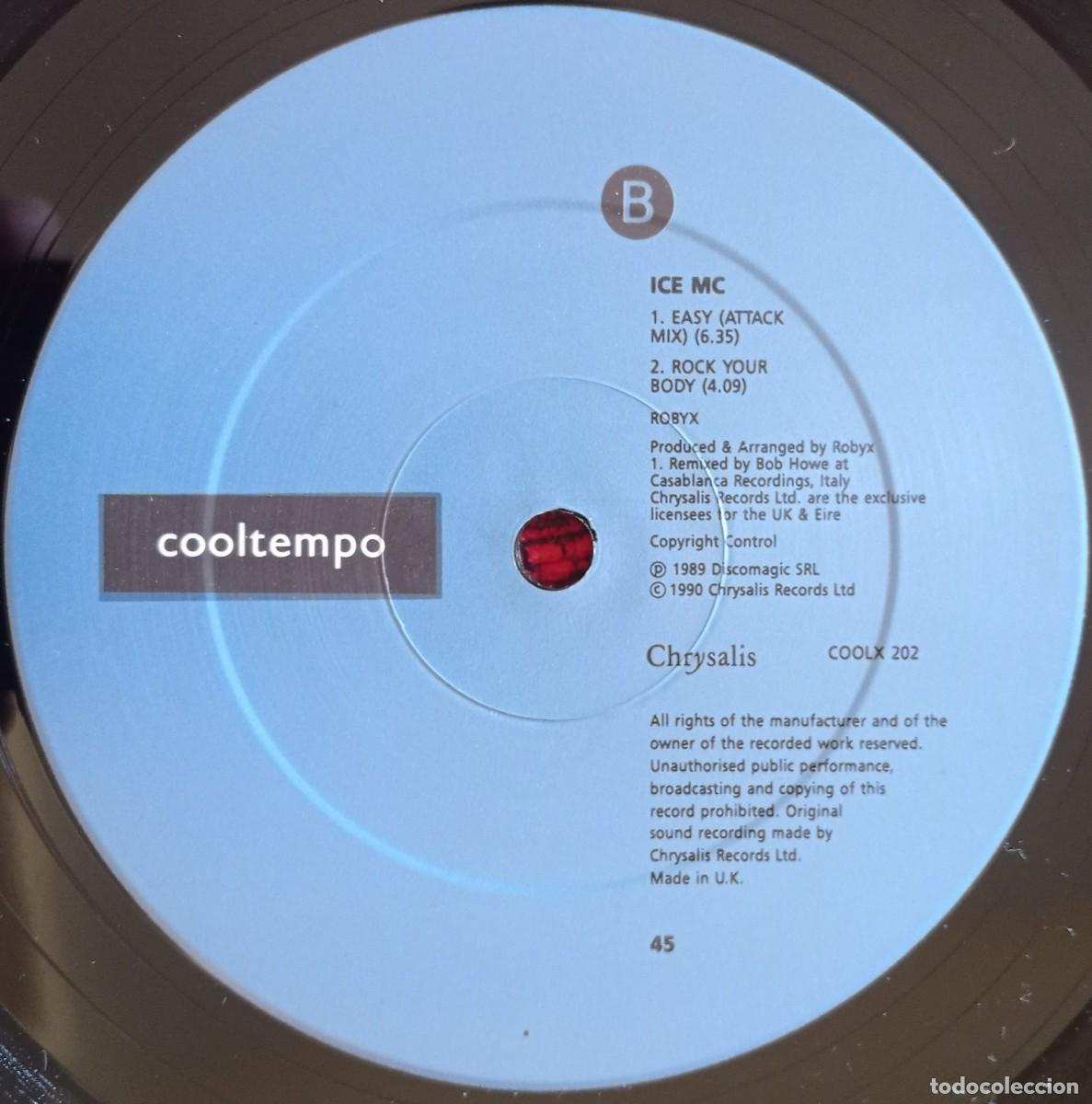 Discos de vinilo: ICE MC ** Easy ** 1990 UK VINILO MAXI SINGLE - Foto 4