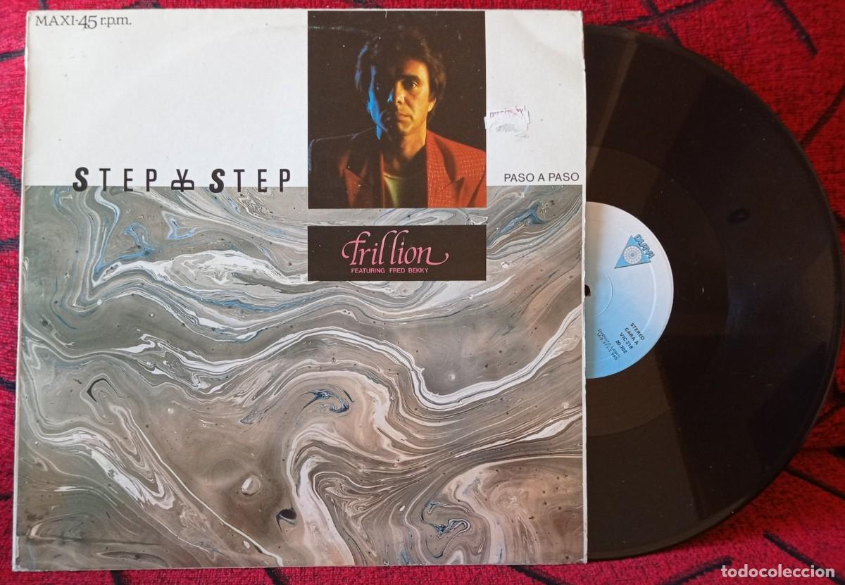 Discos de vinilo: TRILLION Featuring FRED BEKKY ** Step By Step ** 1984 VINILO MAXI SINGLE - Foto 1