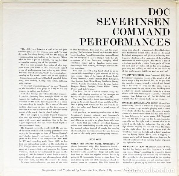 Discos de vinilo: LP vinilo de Doc Severinsen &ndash; Command Performances - Foto 2