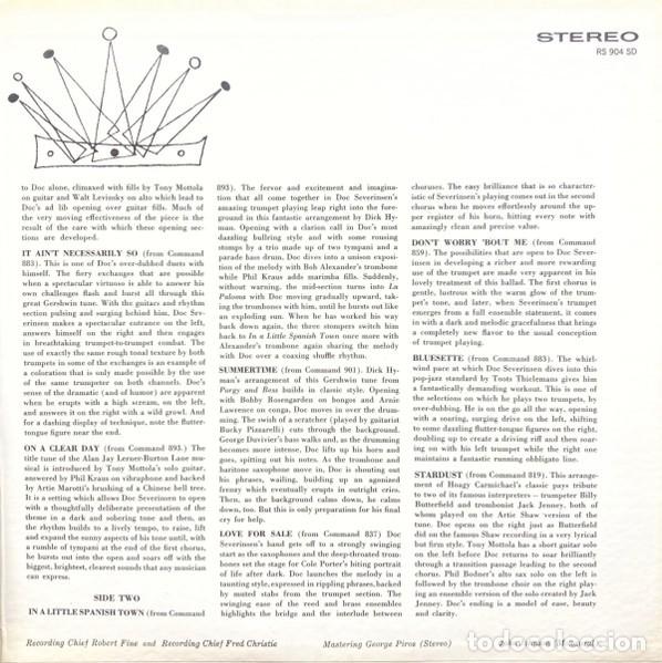 Discos de vinilo: LP vinilo de Doc Severinsen &ndash; Command Performances - Foto 4