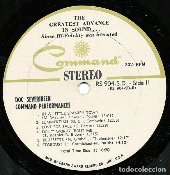 Discos de vinilo: LP vinilo de Doc Severinsen &ndash; Command Performances - Foto 6