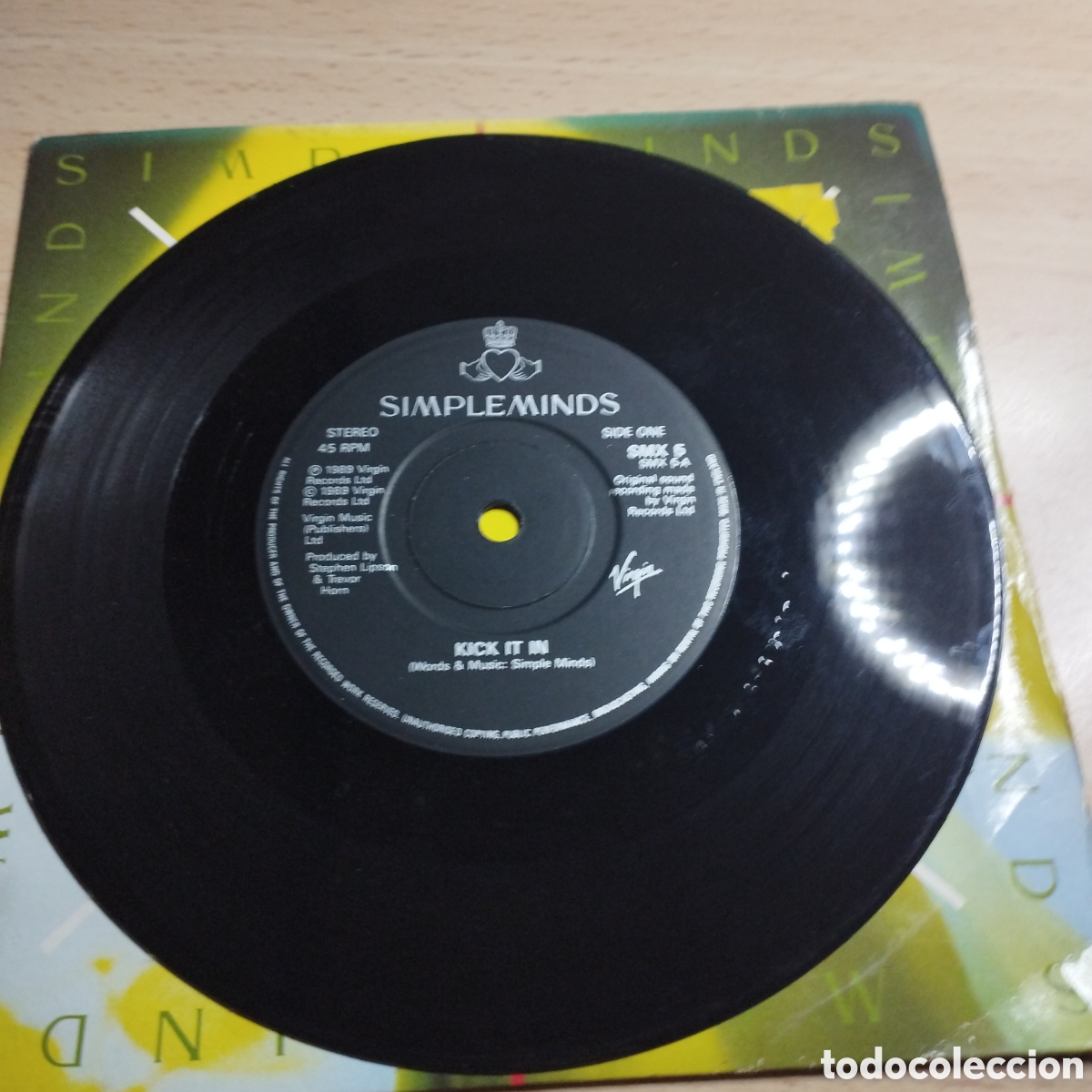 Discos de vinilo: Single 7&rdquo; Simple Minds 1989 Kick It in + remix - Foto 4