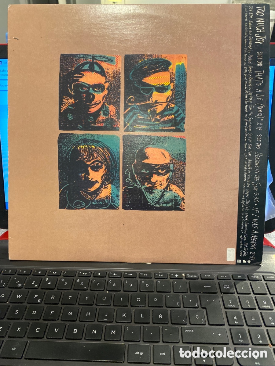 Discos de vinilo: TOO MUCH JOY - THATS A LIE REMIX MAXI SINGLE - Foto 1