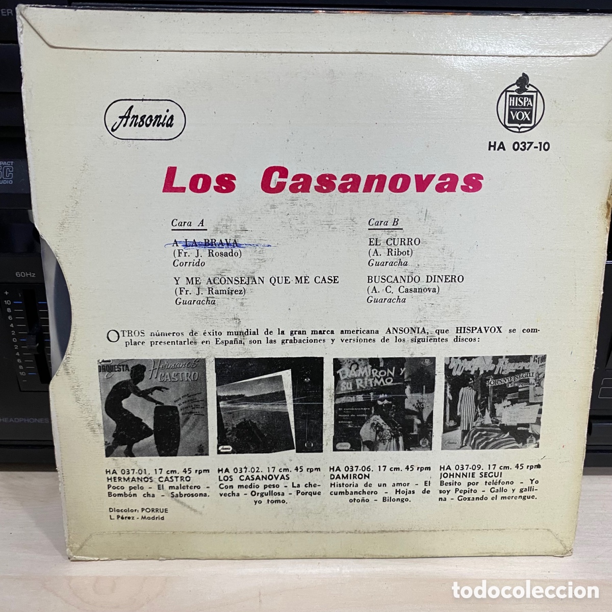 Discos de vinilo: Los Casanovas - A La Brava (7&rdquo;, EP) - Foto 2