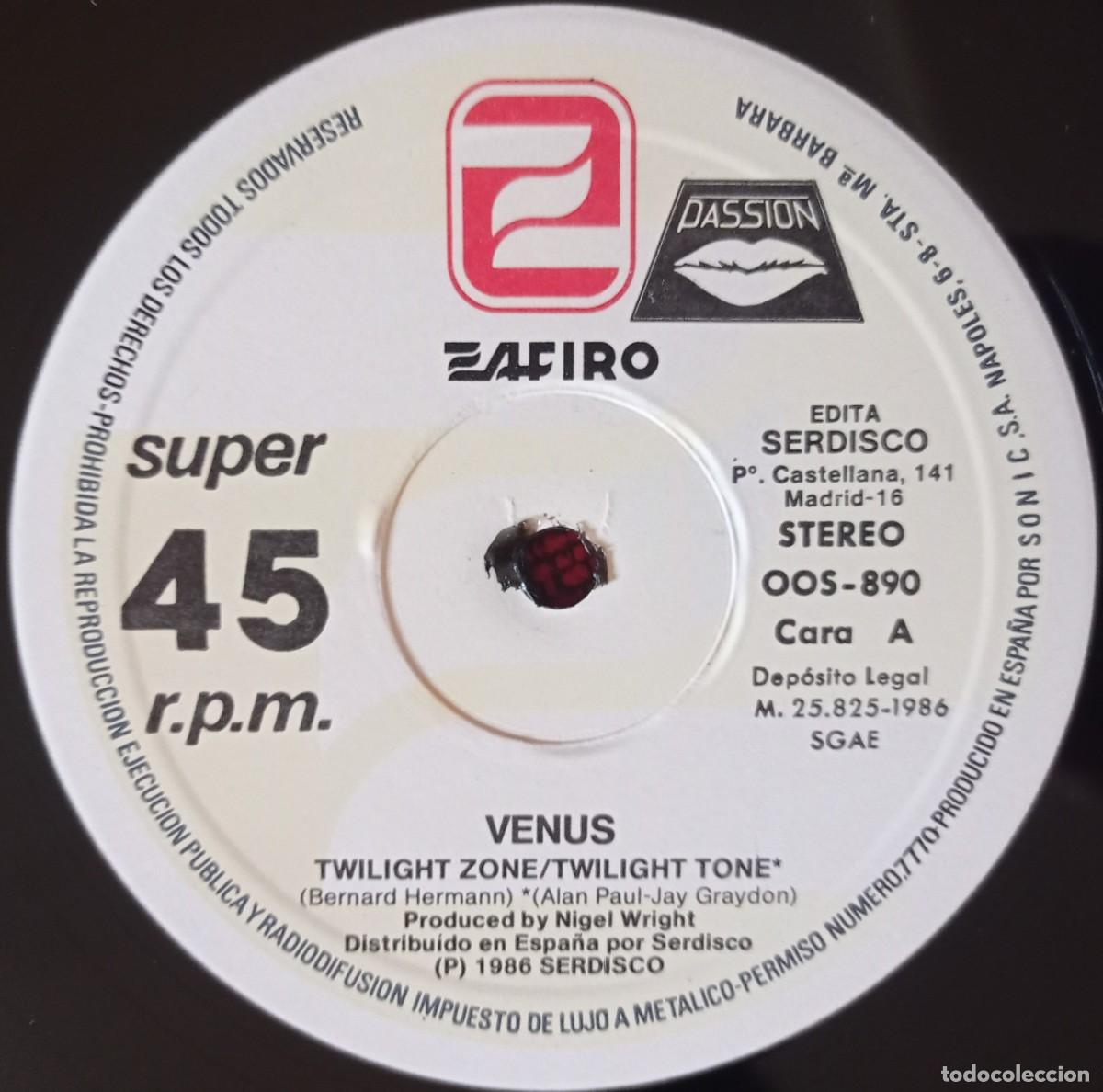 Discos de vinilo: VENUS ** Twilight Zone ** 1986 MAXI SINGLE VINILO - Foto 3