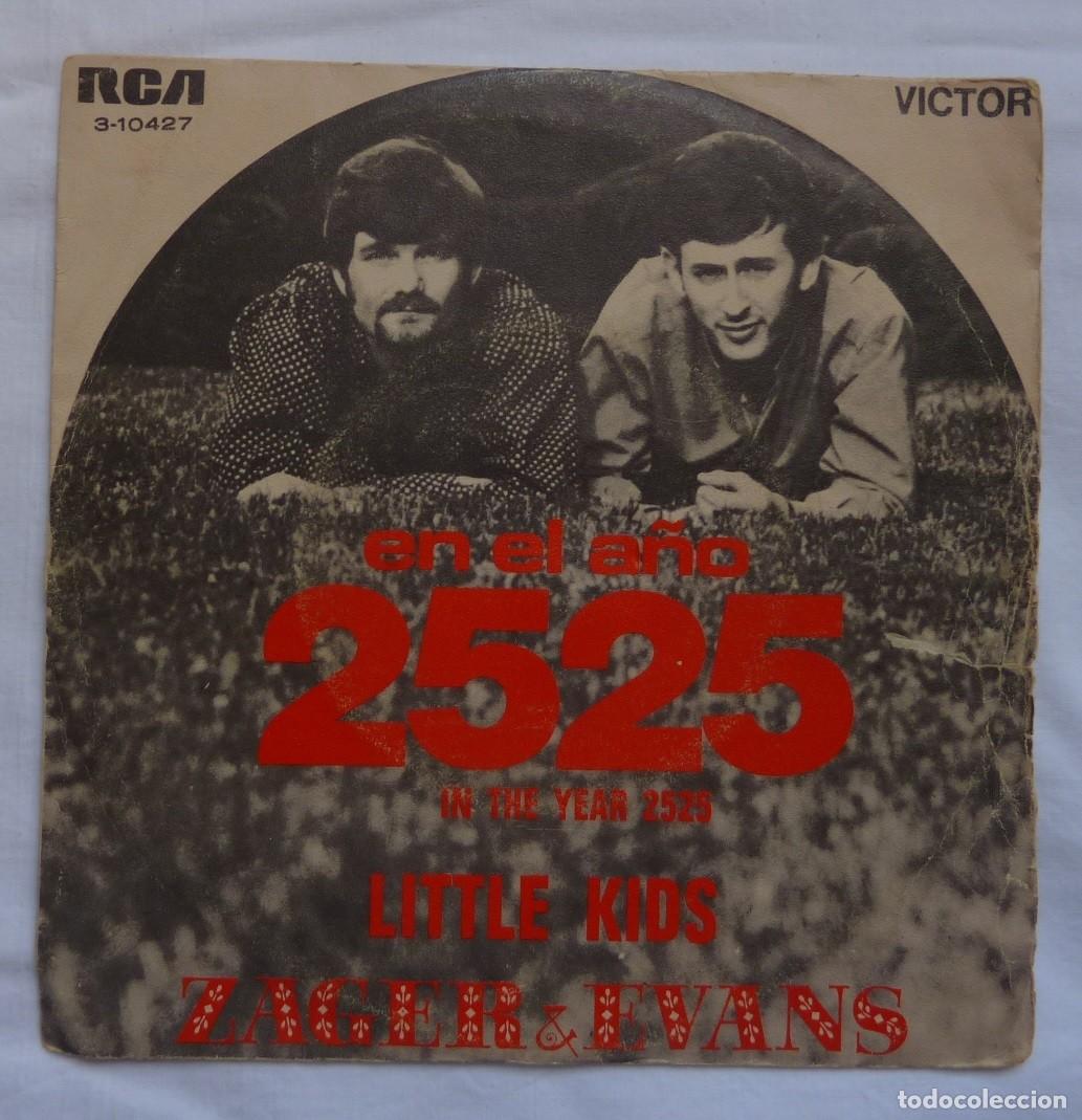 Discos de vinilo: ZAGER & EVANS // EN EL A&Ntilde;O 2525 // 1969 // SINGLE - Foto 1