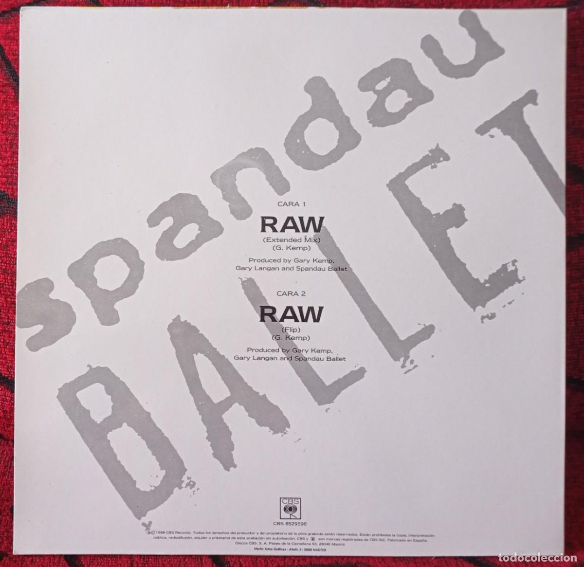 Discos de vinilo: SPANDAU BALLET ** Raw ** 1988 MAXI SINGLE VINILO - Foto 2