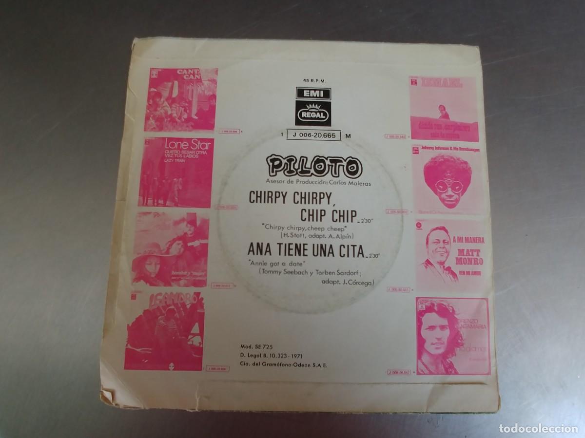 Discos de vinilo: PILOTO-SINGLE CHIRPY CHIRPY CHEEP CHEEP - Foto 2