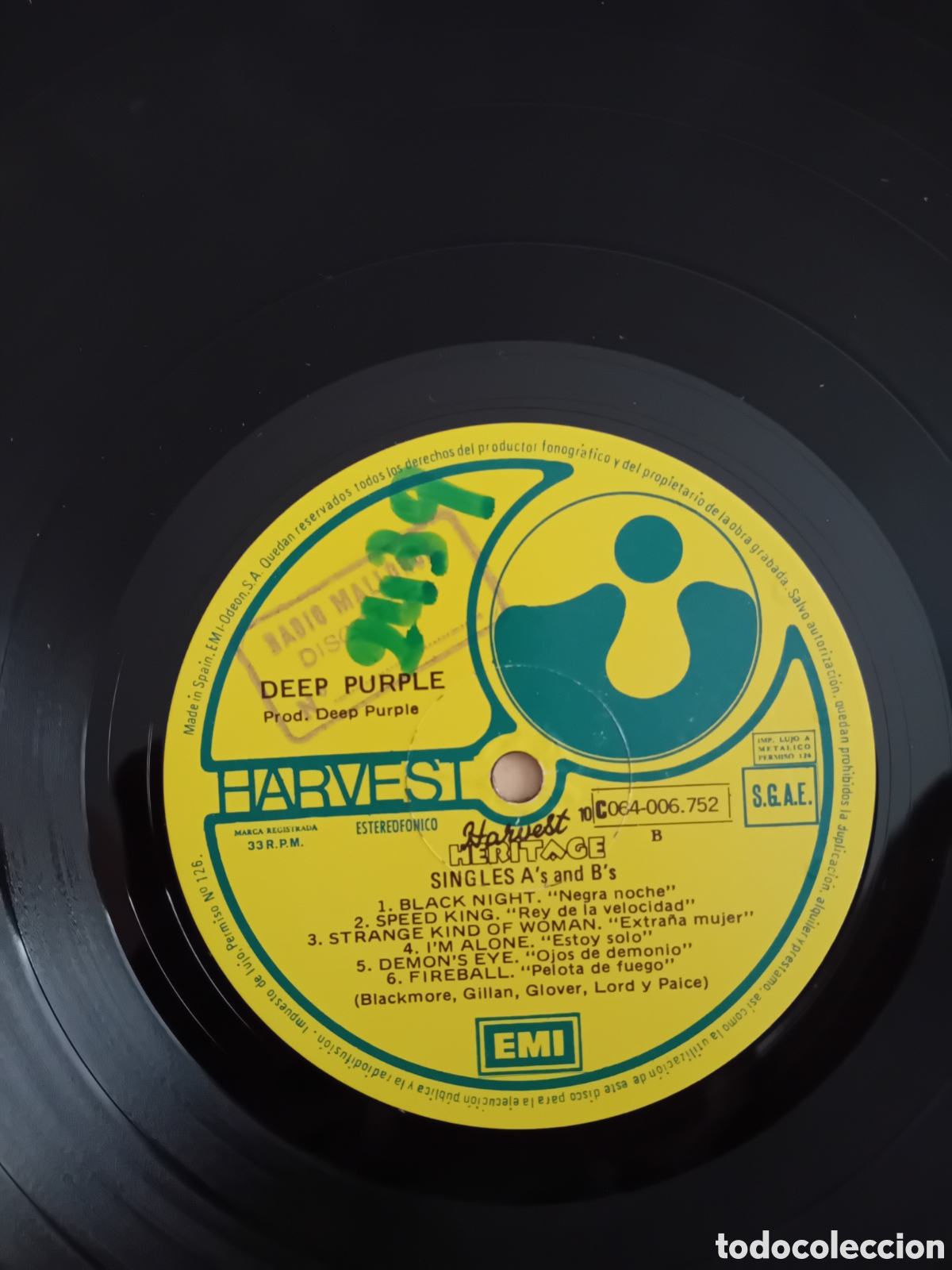 Discos de vinilo: DEEP PURPLE. SINGLES. HARVEST HERITAGE - Foto 3