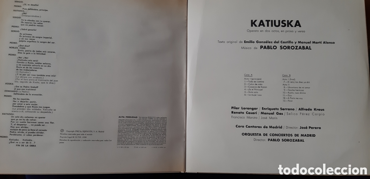 Discos de vinilo: Katiuska. Pablo Sorozabal - Foto 4