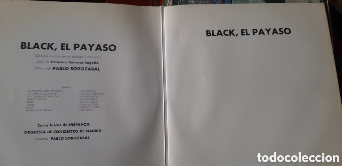 Discos de vinilo: Black el payaso. Pablo Sorozabal - Foto 2