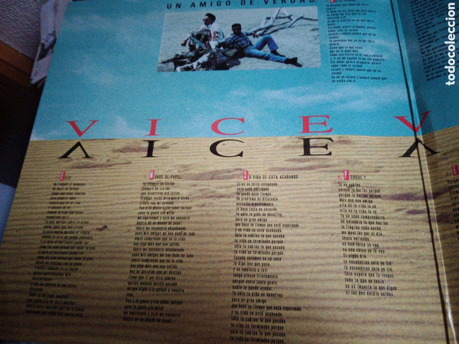 Discos de vinilo: Lp Viceversa Un amigo de verdad - Foto 2