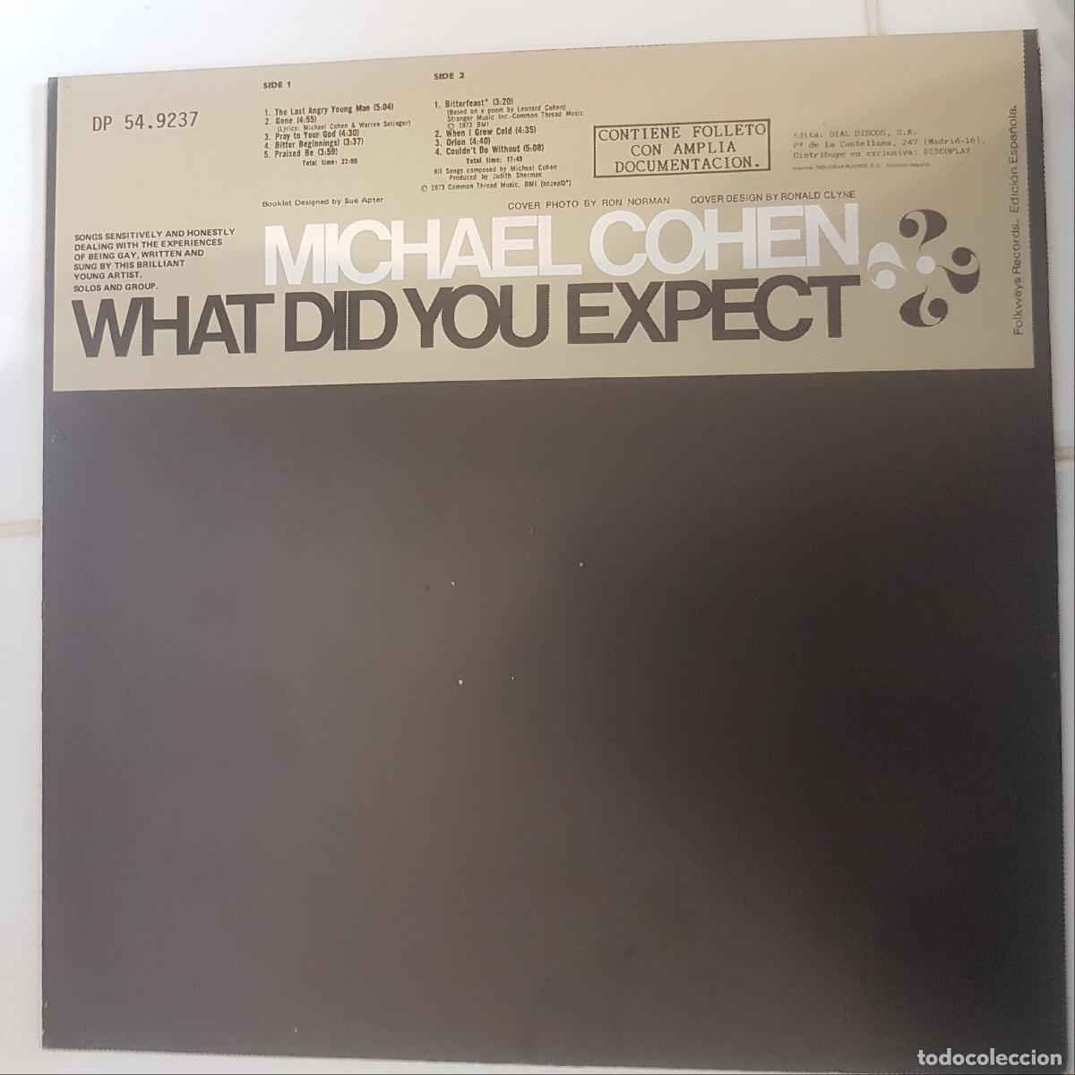 Discos de vinilo: MICHAEL COHEN. WHAT DID YOU EXPECT - Foto 2