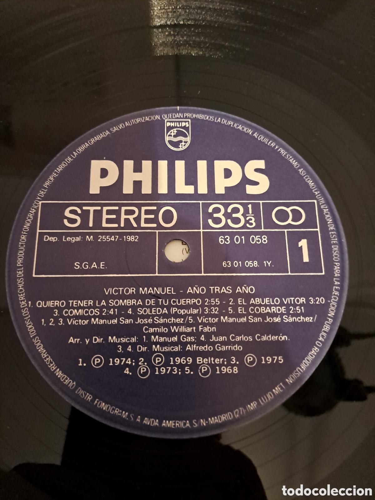 Discos de vinilo: VICTOR MANUEL. A&Ntilde;O TRAS A&Ntilde;O. PHILIPS. 2 LP. IGM/LA.2? - Foto 4