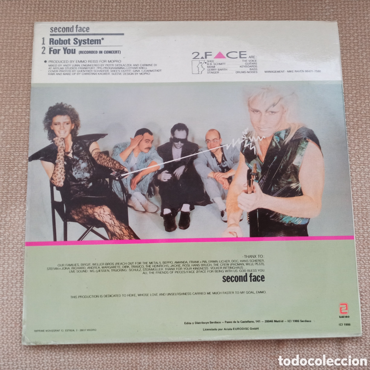 Discos de vinilo: Second Face - Robot System (12&rdquo;, Maxi) - Foto 2