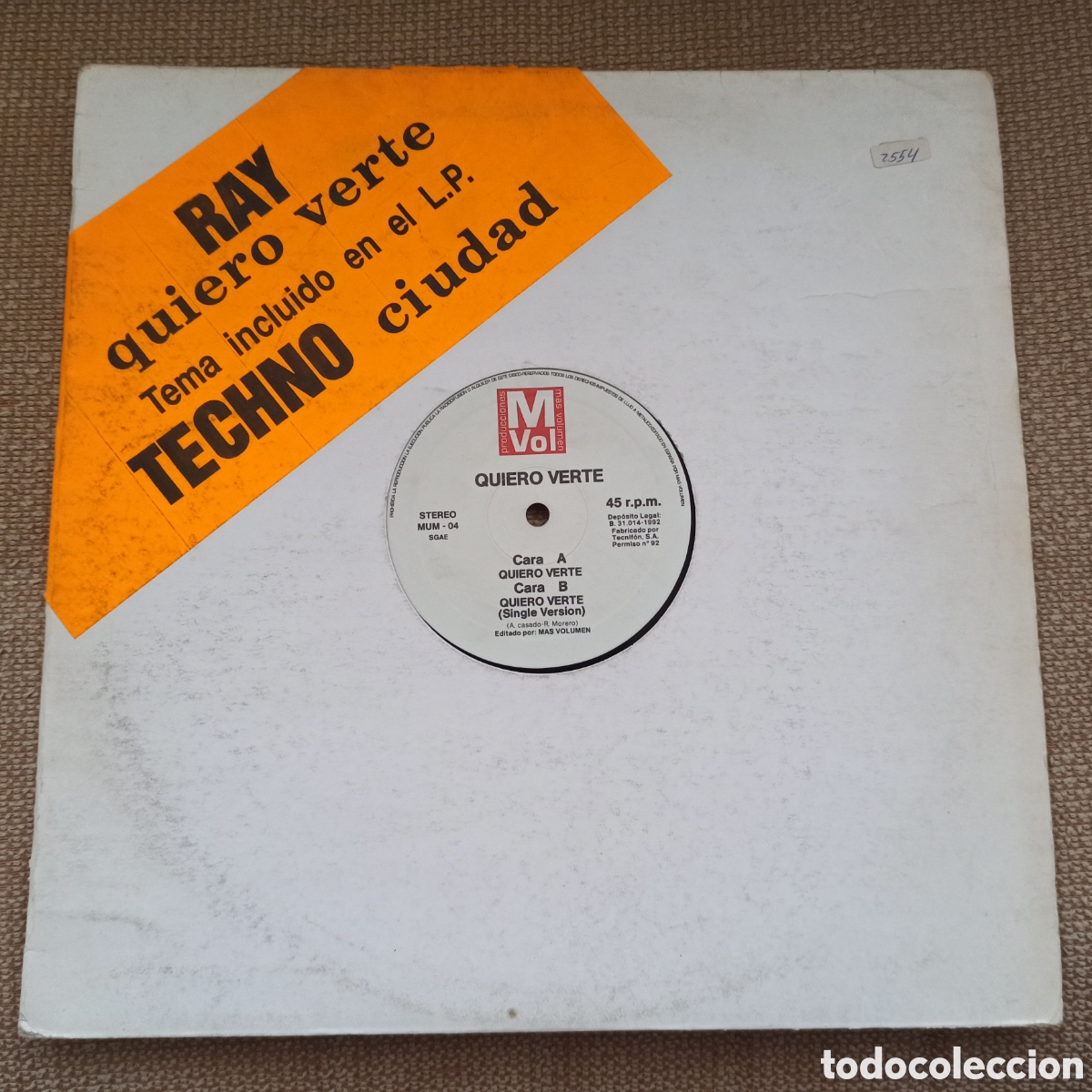 Discos de vinilo: Ray - Quiero Verte (12&rdquo;) - Foto 1