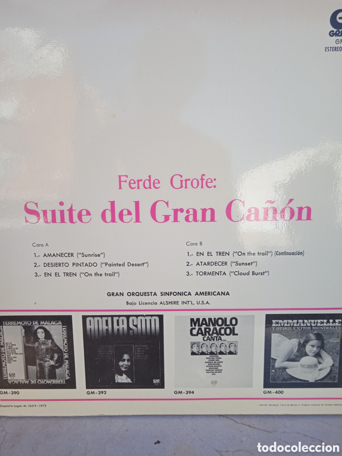 Discos de vinilo: Suite del Gran ca&ntilde;&oacute;n - ferde grofe - Foto 2