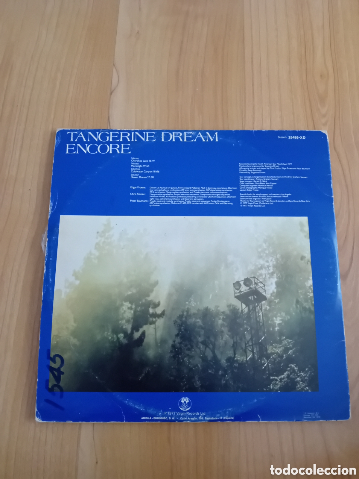 Discos de vinilo: TANGERINE DREAM. ENCORE. LIVE. DOBLE LP - Foto 2